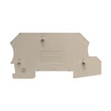 End plate (terminals), 62.75 mm x 1.5 mm, beige