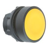 Head for non illuminated push button, Harmony XB5, XB4, yellow flush pushbutton Ø22 mm unmarked
