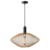 Lucide MESH - Pendant light - Ø 45 cm - 1xE27 - Matt Gold / Brass