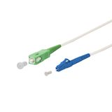 OpDAT patch cord SC-S APC/LC-S OS2, white, 1.0 m