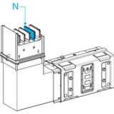 Elbow, Canalis KSA500-1000, aluminium conductors, 630A, fixed dimensions (A=B=290mm), upward, white RAL9001