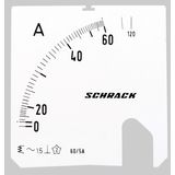 Scale Plate, 72x72mm, 60/120/5A AC