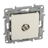 TV single star socket Niloé - "F-F" feedthrough - attenuation 1 dB - ivory