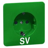 STANDARD wcd 1-voudig, met ra, schroefopdruk SV, groen