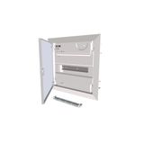 Hollow wall compact distribution board, 1-rows, flush sheet steel door