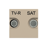 N2251.3 CV TV-R/SAT terminal outlet - 2M - Champagne