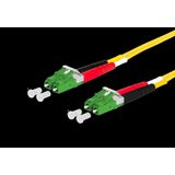 OpDAT patch cord LC-D APC/LC-D APC OS2, 5.0 m