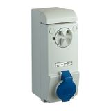 Unika interlocked socket - 32 A - 3P + N + E - 200...250 V AC - IP44 - wall