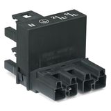 h-distribution connector 4-pole Cod. A black