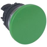 Osmoz non illuminated spring return head - mushroom head Ø40 - green