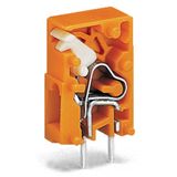 Stackable PCB terminal block push-button 2.5 mm² orange