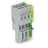 1-conductor female connector CAGE CLAMP® 4 mm² green-yellow/gray