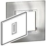 Arteor™ - Plate - Italian / US standard - square - 1 module - stainless steel