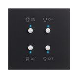 Art d'Arnould Epure MyHOME_Up double light switch - matte black