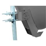 SAT Antenna 100/95cm,Alu,>40dB,double monobloc feed-arm,anth