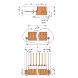 Feedthrough terminal block Conductor/wire-wrap connection Plate thickn