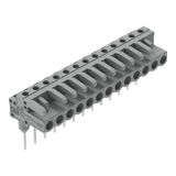 Female connector for rail-mount terminal blocks 0.6 x 1 mm pins angled