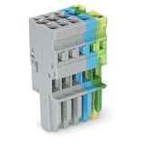 1-conductor female connector CAGE CLAMP® 4 mm² gray/blue/green-yellow