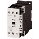 Contactor, 3 pole, 380 V 400 V 7.5 kW, 1 NC, 220 V 50/60 Hz, AC operation, Spring-loaded terminals