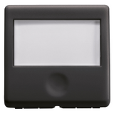 PUSH-BUTTON WITH BACKLIT NAME PLATE 250V ac - NO 10A - 2 MODULES - SYSTEM BLACK
