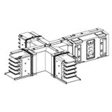 Cross, Canalis KSA500-1000, aluminium conductors, 630A, fixed dimensions (A=B=C=D=290mm), white RAL9001