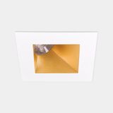 Downlight Play Deco Asymmetrical Square Fixed Emergency 11.9W LED warm-white 2700K CRI 90 29º ON-OFF White/Gold IP54 801lm