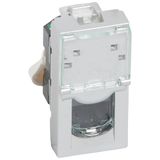 RJ45 socket Mosaic category 5e UTP 1 module aluminium