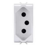 SOUTH AFRICAN STANDARD SOCKET-OUTLET - 250V ac - 2P+E 16A - 1 MODULE - SATIN WHITE - CHORUSMART