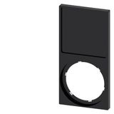 Label holder, frame rectangular at the bottom, black,   3SU1900-0AQ10-0AA0-Z X90