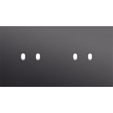 Twofold faceplate, horizontal 71 mm centre distance, for double switch