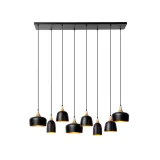 Lucide CHAYANNE - Hanging lamp - 8xE14 - Black