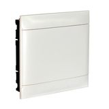 2X18M FLUSH CABINET WHITE DOOR EARTH+XNEUTRAL TERMINAL BLOCK FOR MASONRY WALL