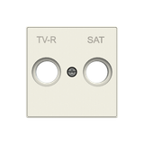8550.1 BL Cover plate for TV-R/SAT outlet - Soft White SAT 1 gang White - Sky Niessen