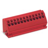 Busbar terminal block for (10 x 3) mm busbars 12-pole red