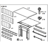 DMX³ 2500/4000 compartment kit for XL³ 4000/6300 - width 36 mod - depth 725 mm