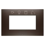 EGO SMART PLATE - IN PAINTED TECHNOPOLYMER - 4 MODULES - BROWN SHADE - CHORUSMART