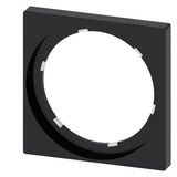 Single frame, 22mm, for square design, black