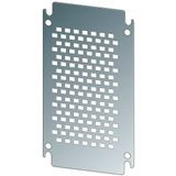 Mounting plate, perforated, galvanized, for HxW=500x400mm