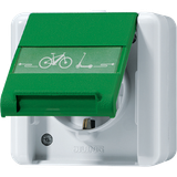 SCHUKO socket w. hinged lid E-Bike 820GNNAWEB