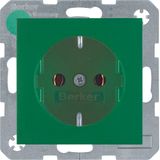 SCHUKO soc. out., screw-in lift terminals, S.1/B.3/B.7, green matt