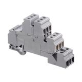 D4/6,LNTP6, SCREW CLAMP TERMINAL BLOCK, INSTALLATION, GREY, 17.5MM SPACING, 30A, 400V