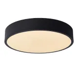 Lucide UNAR - Flush ceiling light - Ø 30 cm - LED Dim. - 1x18W 2700K - 3 StepDim - Black