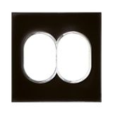 Arteor™ - Plate - US std - round - 2 x 3 modules - 4'' x 4'' - Mirror Black