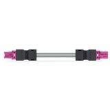 pre-assembled interconnecting cable B2ca Socket/plug pink