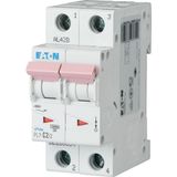 Miniature circuit breaker (MCB), 2 A, 2p, characteristic: B