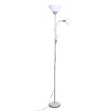 Lisa Floor Lamp 1xE27 with Reading Light 1xE14 Silver