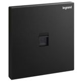 Galion - 1 gang single RJ 45 category 5E UTP socket outlet - matt black