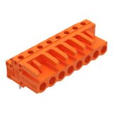 THT female header angled Pin spacing 5.08 mm orange