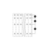 Quadruple-deck PCB terminal block 2.5 mm², orange