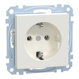 SCHUKO socket, plug-in terminals, polar white, system M